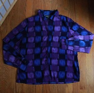 Notations Petite Print Button Down Shirt